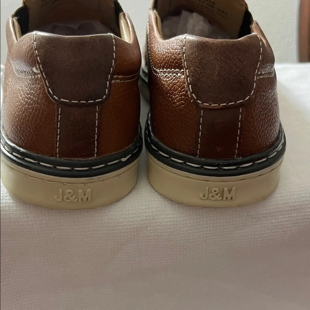 Johnston & Murphy Tan Leather Slip-On Loafers